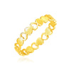 14k Yellow Gold Ring with Polished Teardrop Motifs